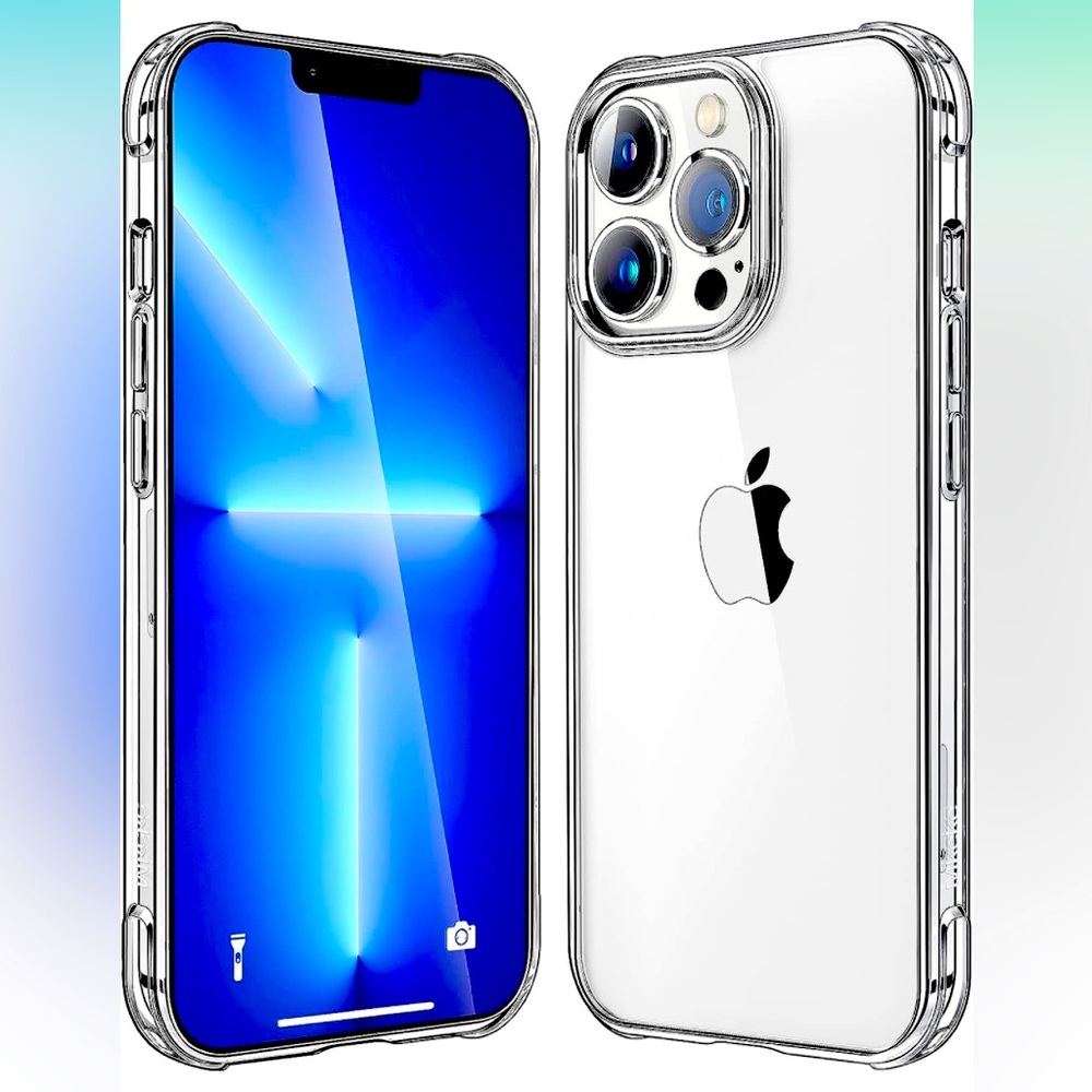 iPhone 13 Pro Slim Clear Case - Military Grade Protective Bumper - Not Yellowing